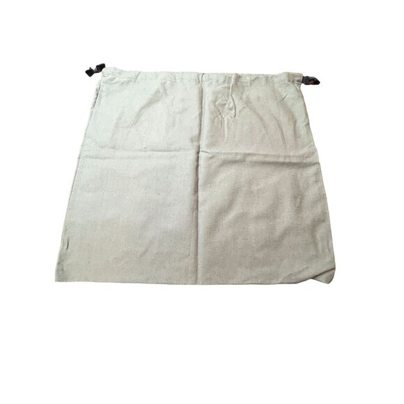 Fabiana Filippi Drawstring Dust Bag 14" x 13" Grey Linen Logo Storage Pouch - Picture 3 of 5